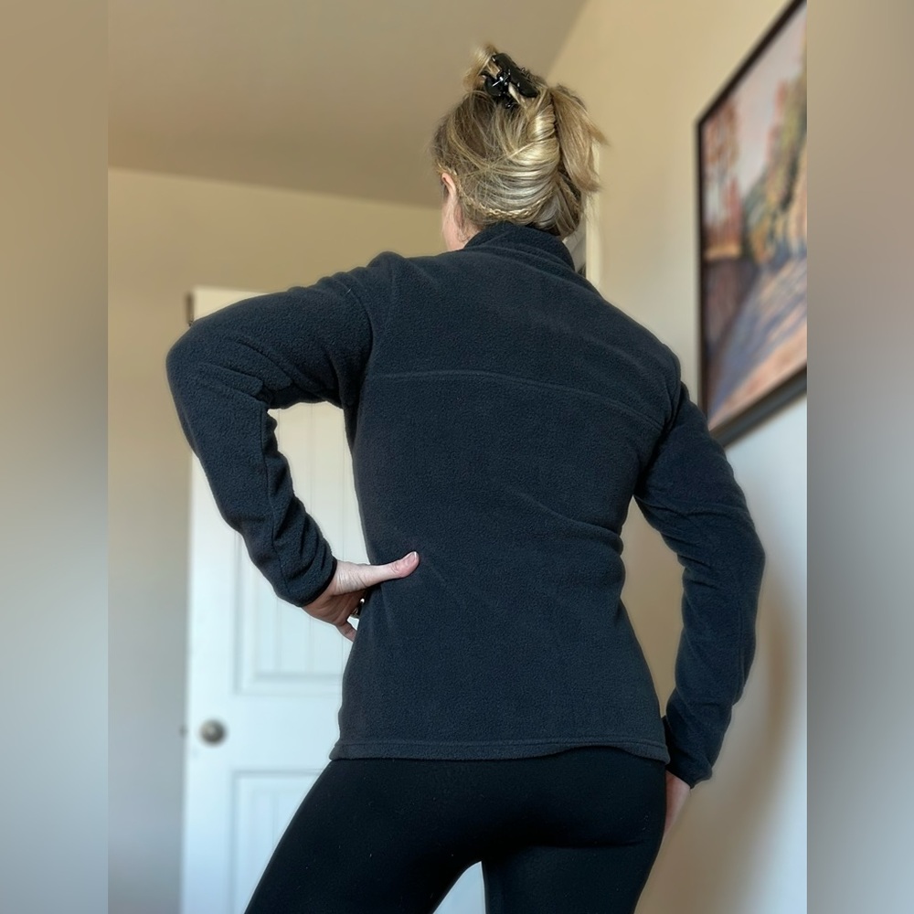 Women’s Columbia Black Fleece Pullover - quarter snap - XS - Picture 3 of 10